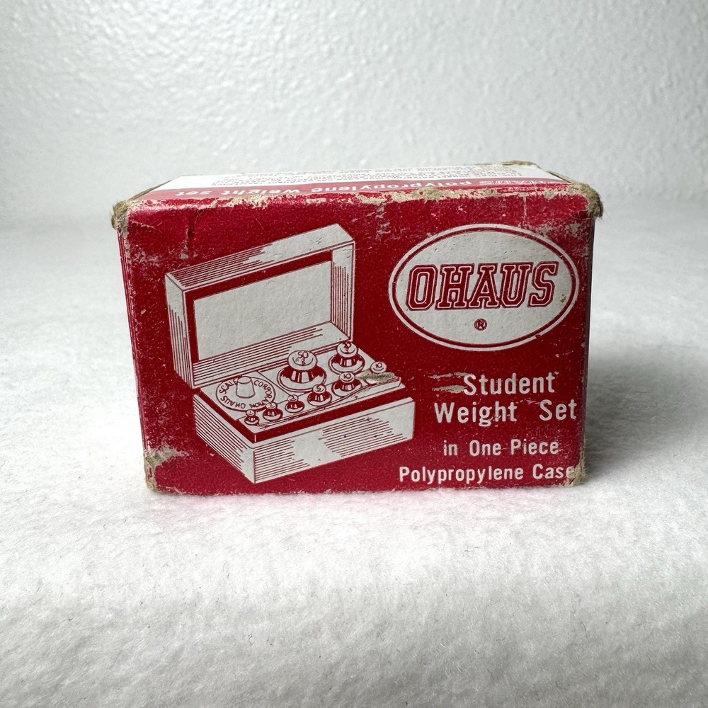 Ohaus Student Metric Weight Set Model No 241 In Case W/ Forceps 50 Gram X 10 Mg